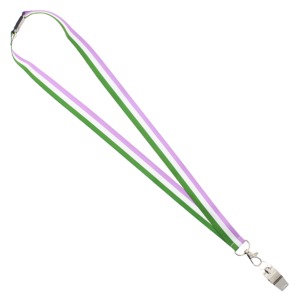 Zac's Alter Ego - Genderqueer with metal whistle Cordon/Lanyard - Multicolore